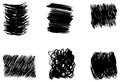 Vector set of pencil hatching in a free style.